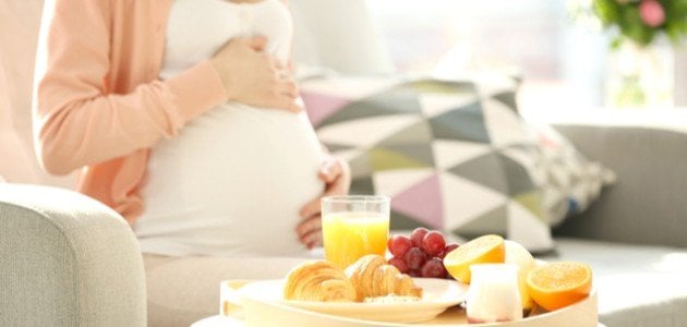 تغذية الحامل في الشهر السادس