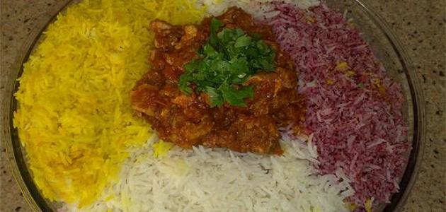 طريقة عمل أرز ملون