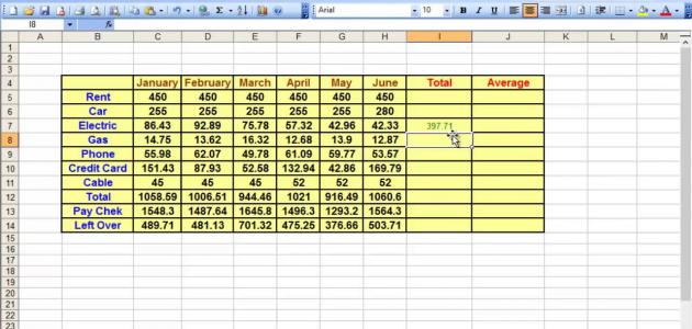 طريقة عمل جدول على excel