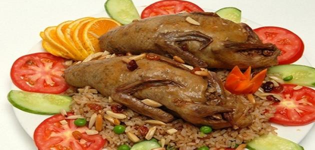 طريقة عمل حشو الحمام بالأرز