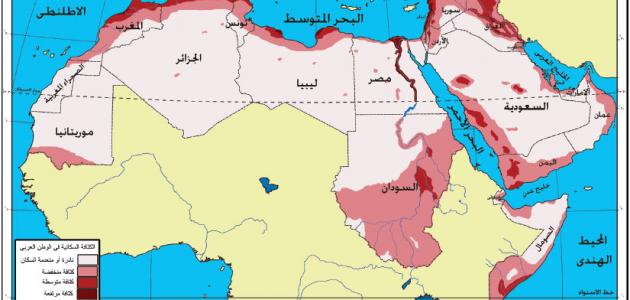 عدد سكان الوطن العربي