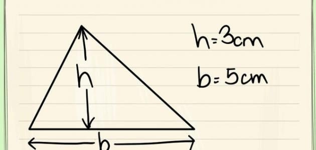 كيف أحسب ارتفاع المثلث